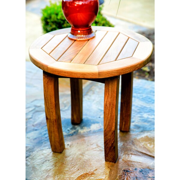 Jakarta Teak Round Outdoor Side Table