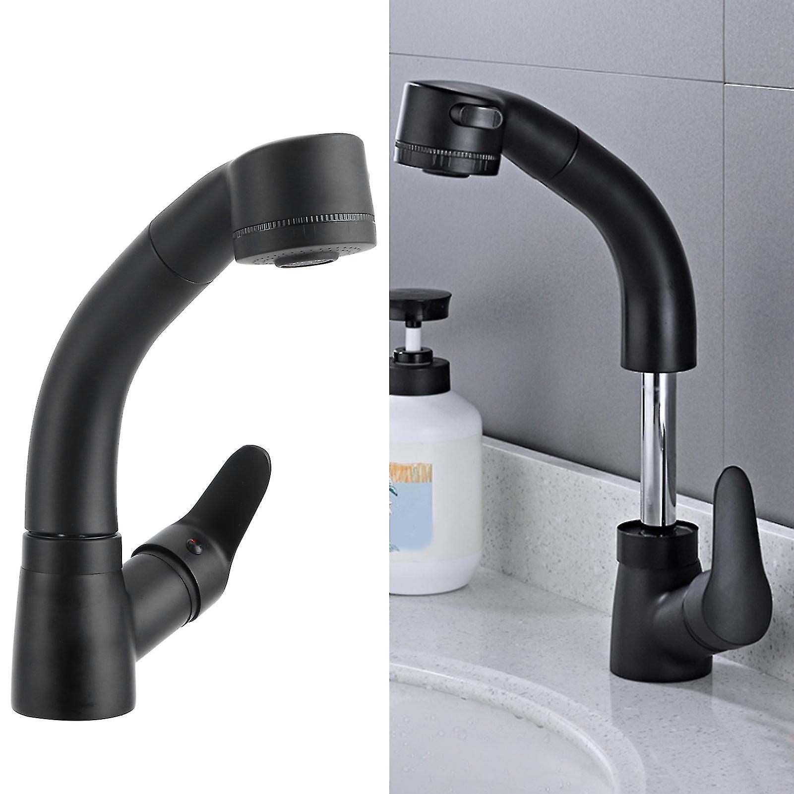 G1/2 Brass Sink Faucet Hot and Cold Water Mixer Tap Rotatable Pull Out Faucet Bathroom Supplies