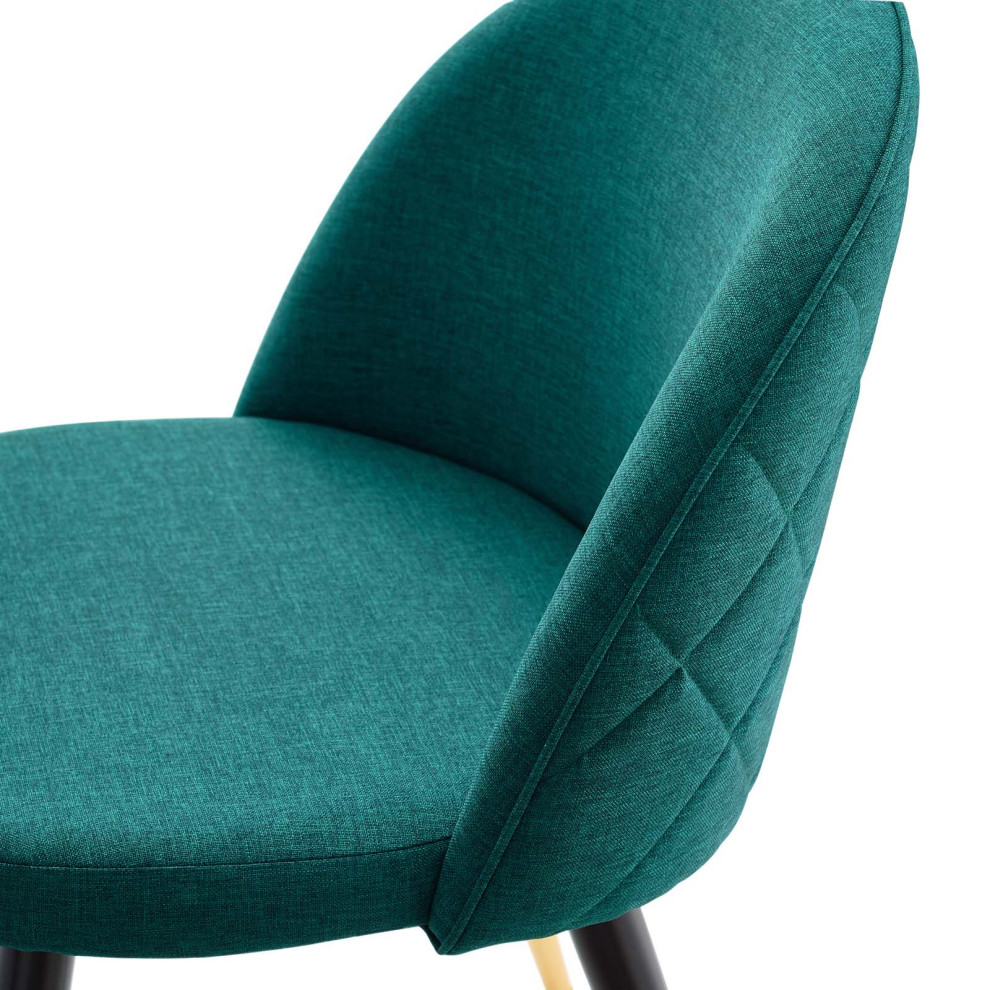 Side Dining Chair  Set of 2  Fabric  Navy Blue  Modern  Cafe Bistro Restaurant   Midcentury   Dining Chairs   by House Bound  Houzz
