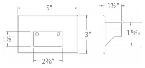 WAC Lighting 4011 5 quotW Horizontal LED Step and Wall Light   12   Transitional   Landscape Lighting   by Buildcom  Houzz