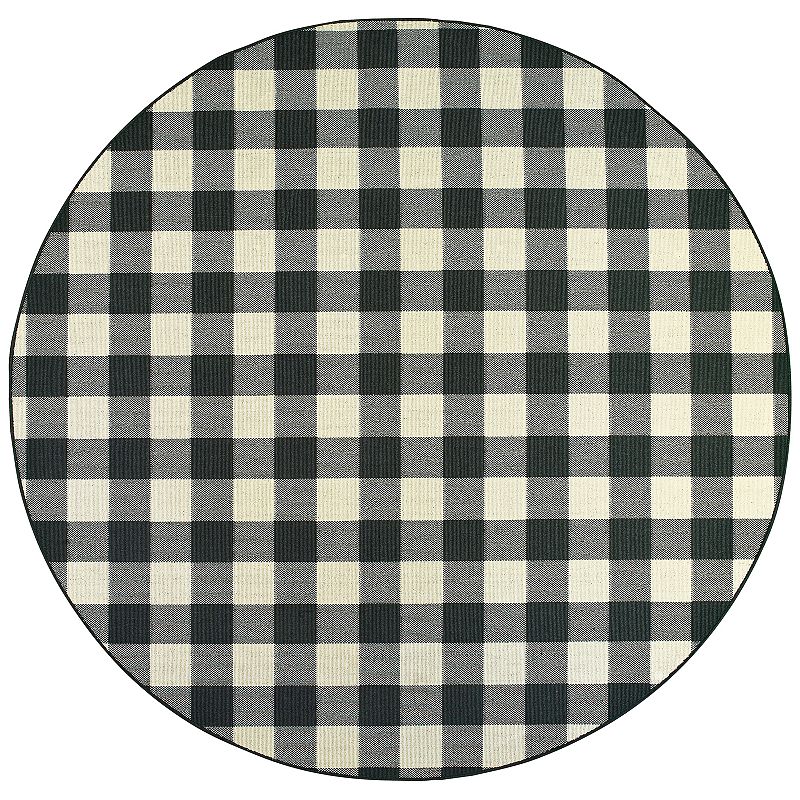 StyleHaven Mainland Gingham Plaid Indoor Outdoor Rug