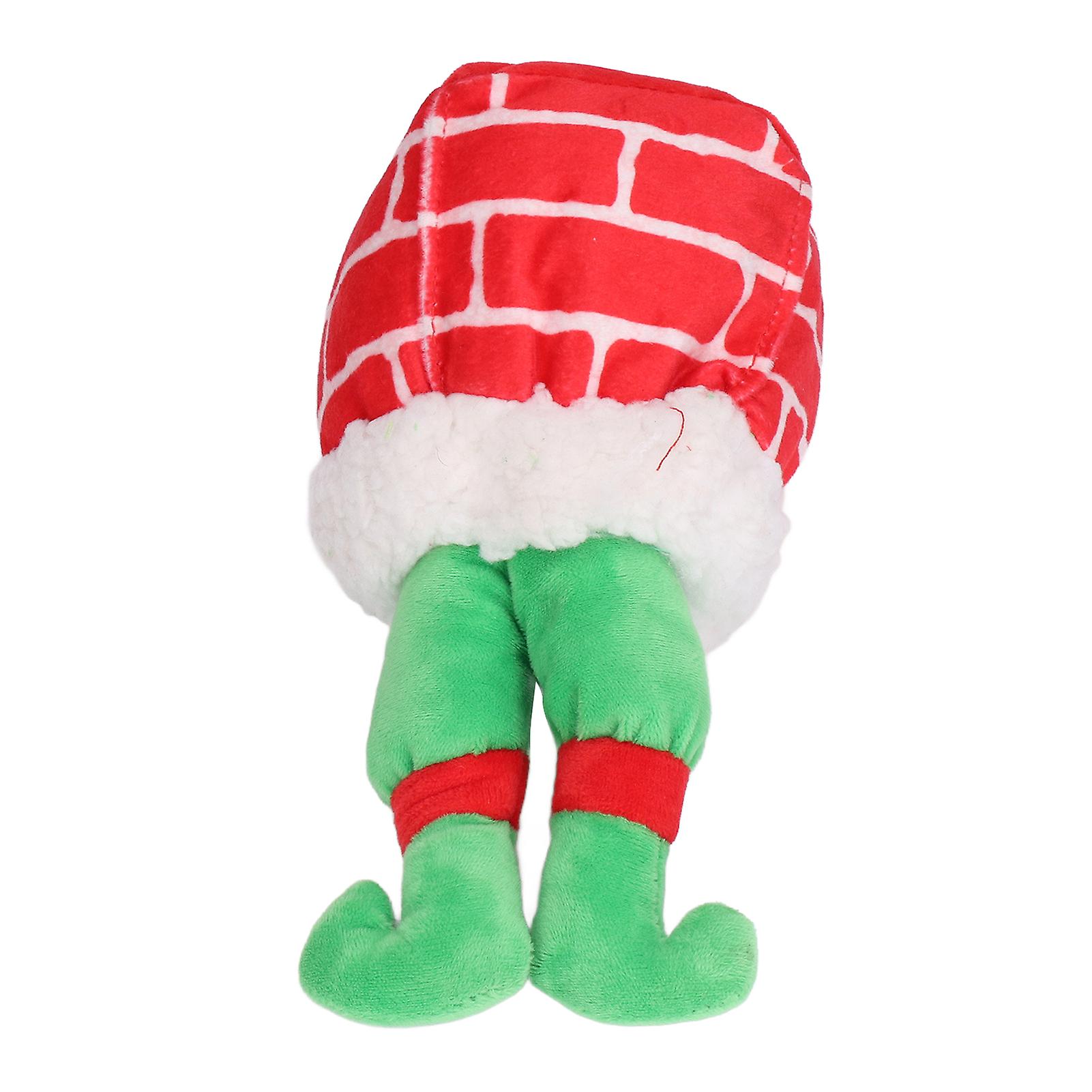 Dog Plush Chewing Toy Soft Bite Resistant Pet Christmas Squeaky Toy For Teeth Cleaningred + Green