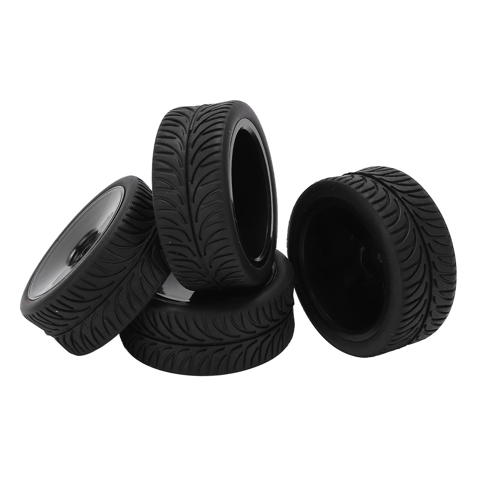 4pcs Rc Rubber Tires 65mm Closed Tires With Arc Pattern For Wltoys 144001 Rc 1/14 Off Road Vehicle