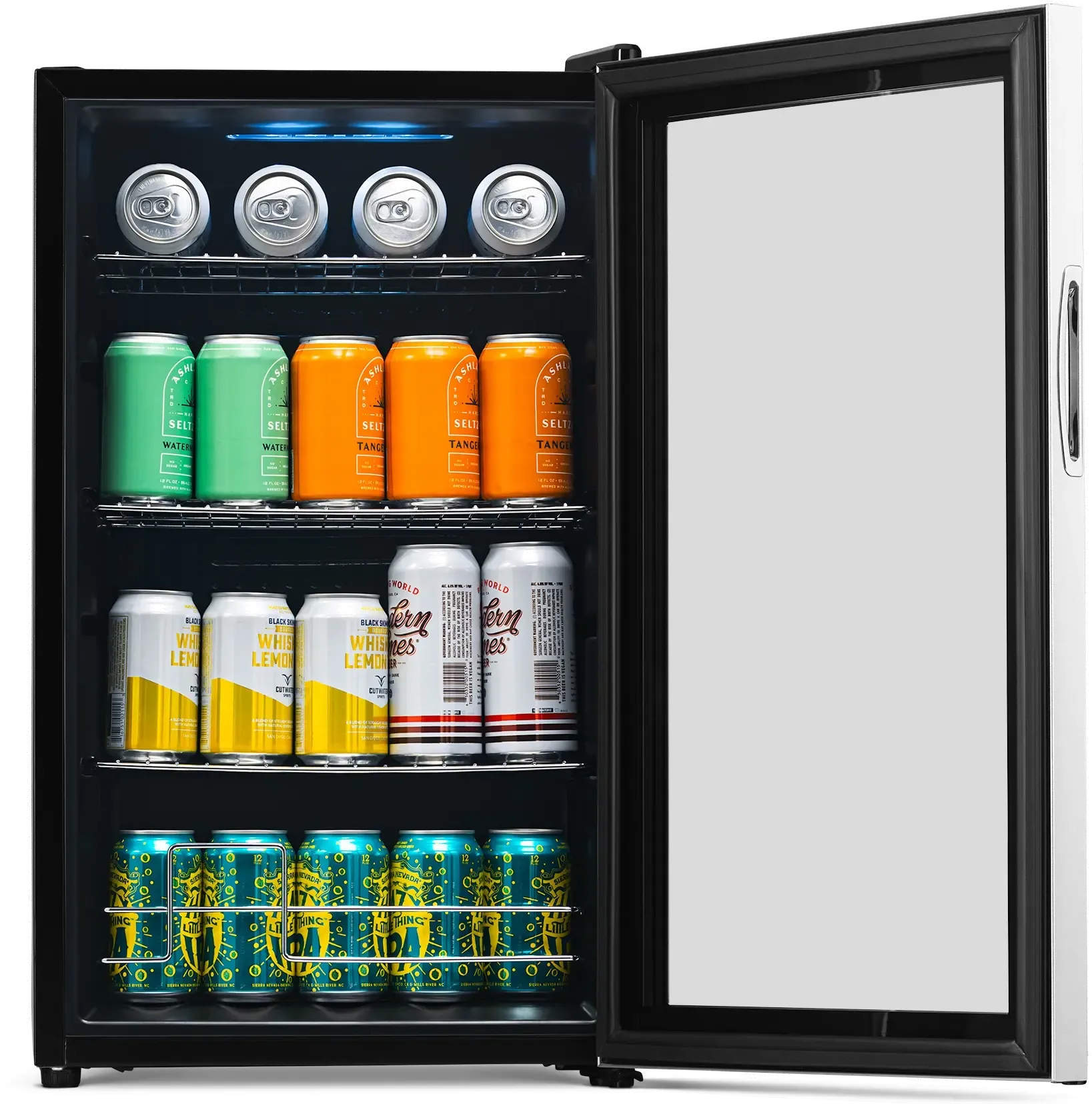 NewAir 100 Can Beverage Fridge - Stainless Steel