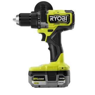 RYOBI ONE+ HP 18V Brushless Cordless 12 in. Hammer Drill Kit with (1) 4.0 Ah High Performance Battery Charger and Tool Bag PBLHM101K