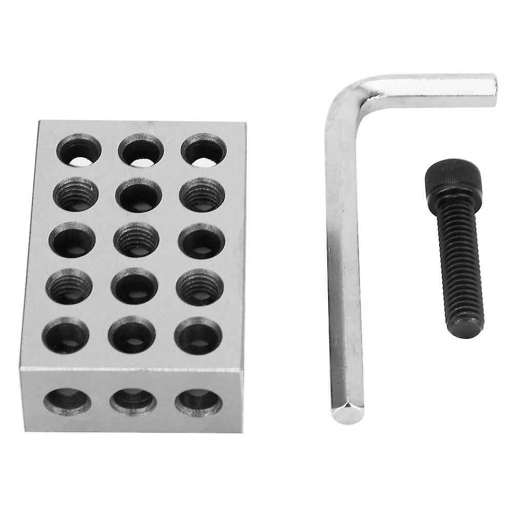 1-2-3 Block Precision Gauge Blocks Matched Milling Machinist 23 Holes With Screws Wrench Case