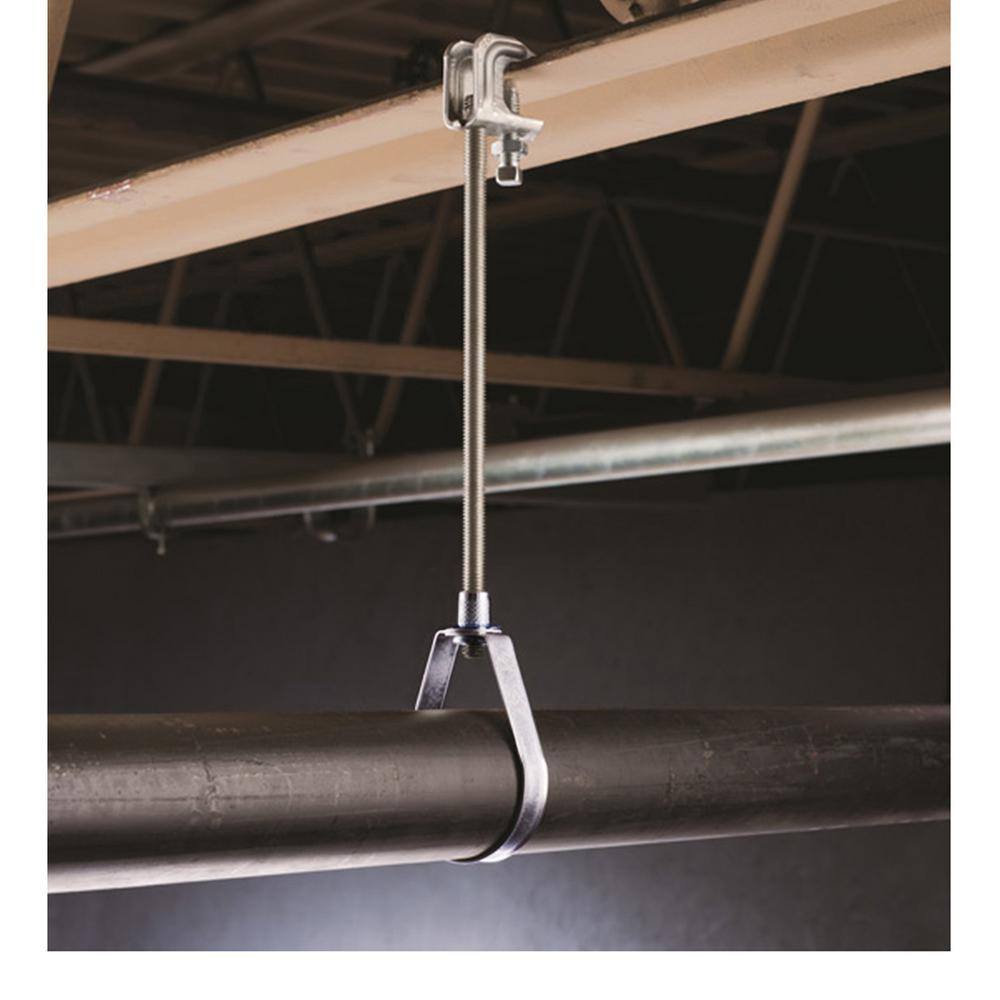 The Plumber's Choice 1-12 in. Swivel Loop Hanger for Vertical Pipe Support Galvanized Steel 112HSRNGP