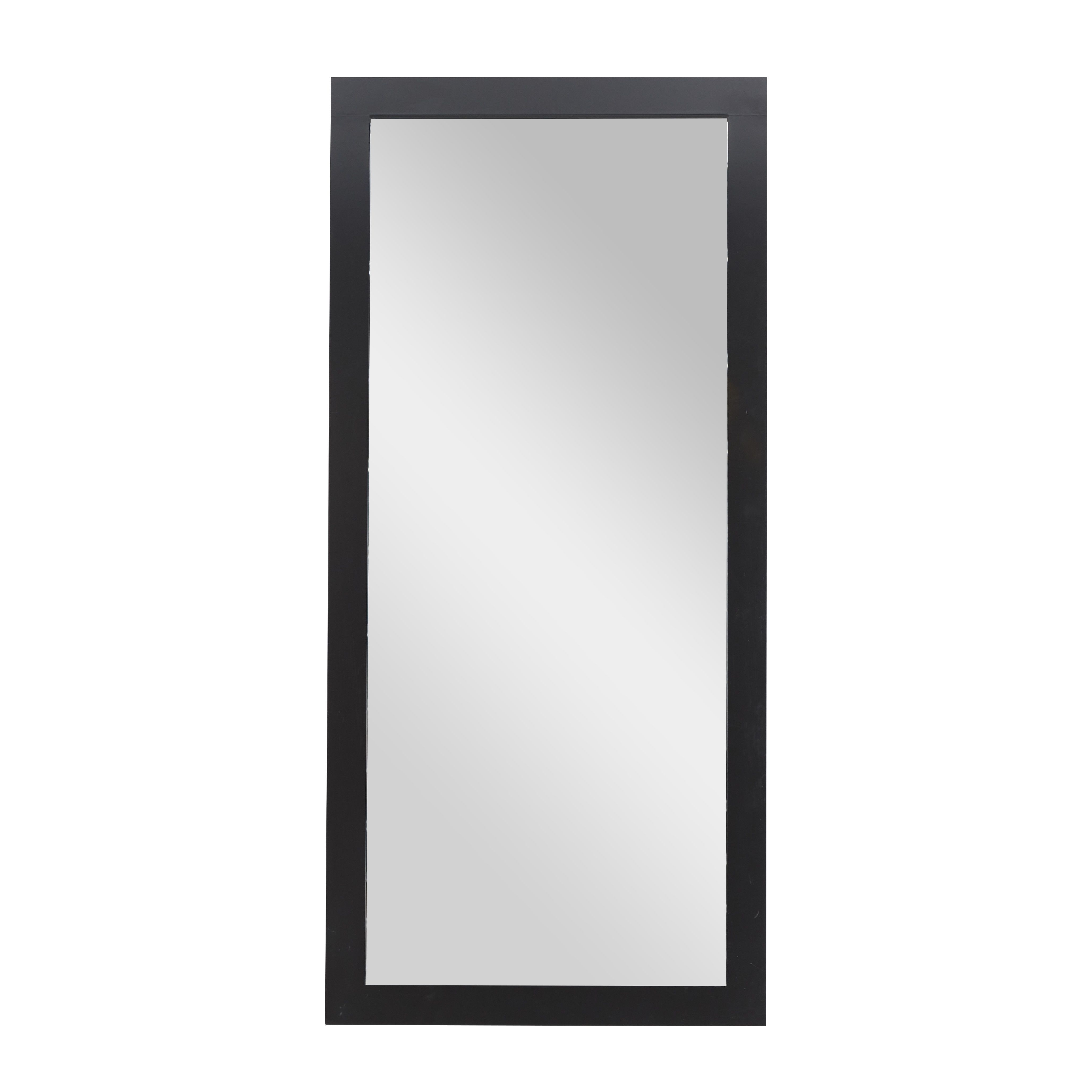 Black Wood Contemporary Wall Mirror 18 x 27