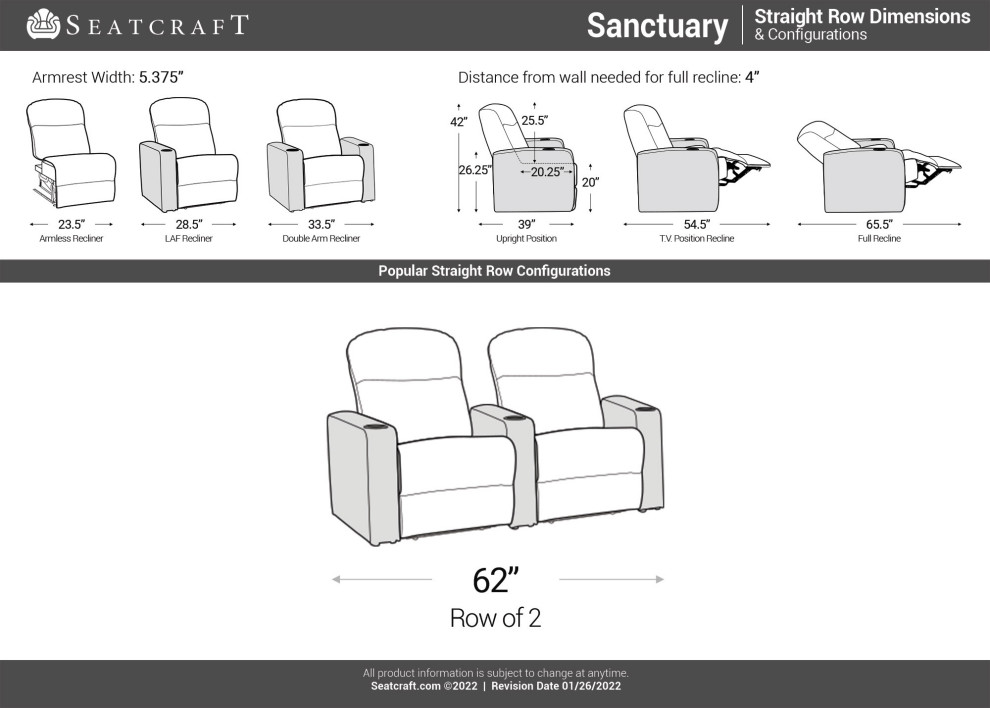 Seatcraft Sanctuary Home Theater Seating   Contemporary   Theater Seating   by Stargate Cinema  Houzz