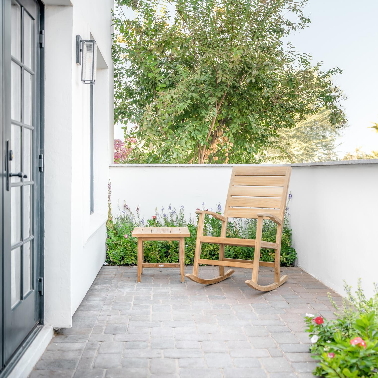 Signature Wistow Lane Teak Patio High Back Rocking Chair