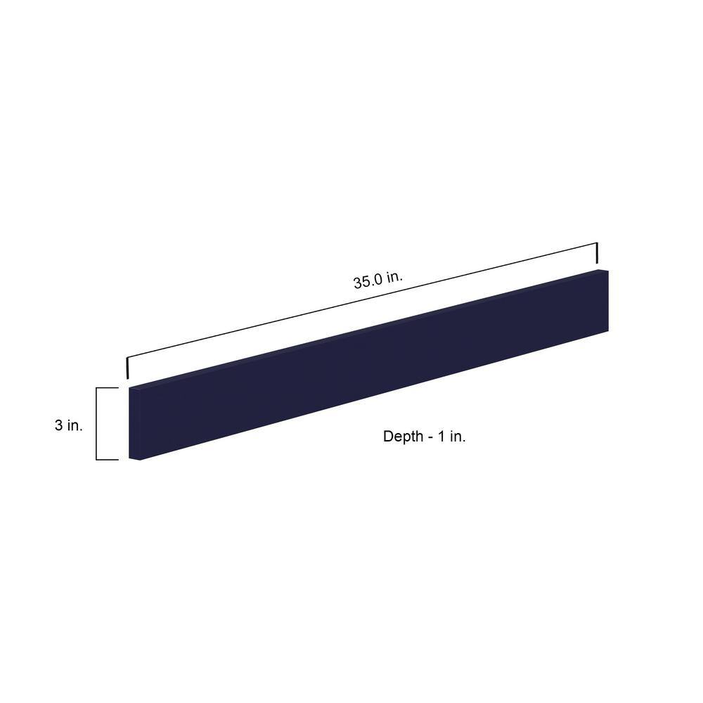 J COLLECTION 3 in. W X 35 in. H X 0.75 in. D Devon Cabinet Filler Strip in Blue DSF335-DV