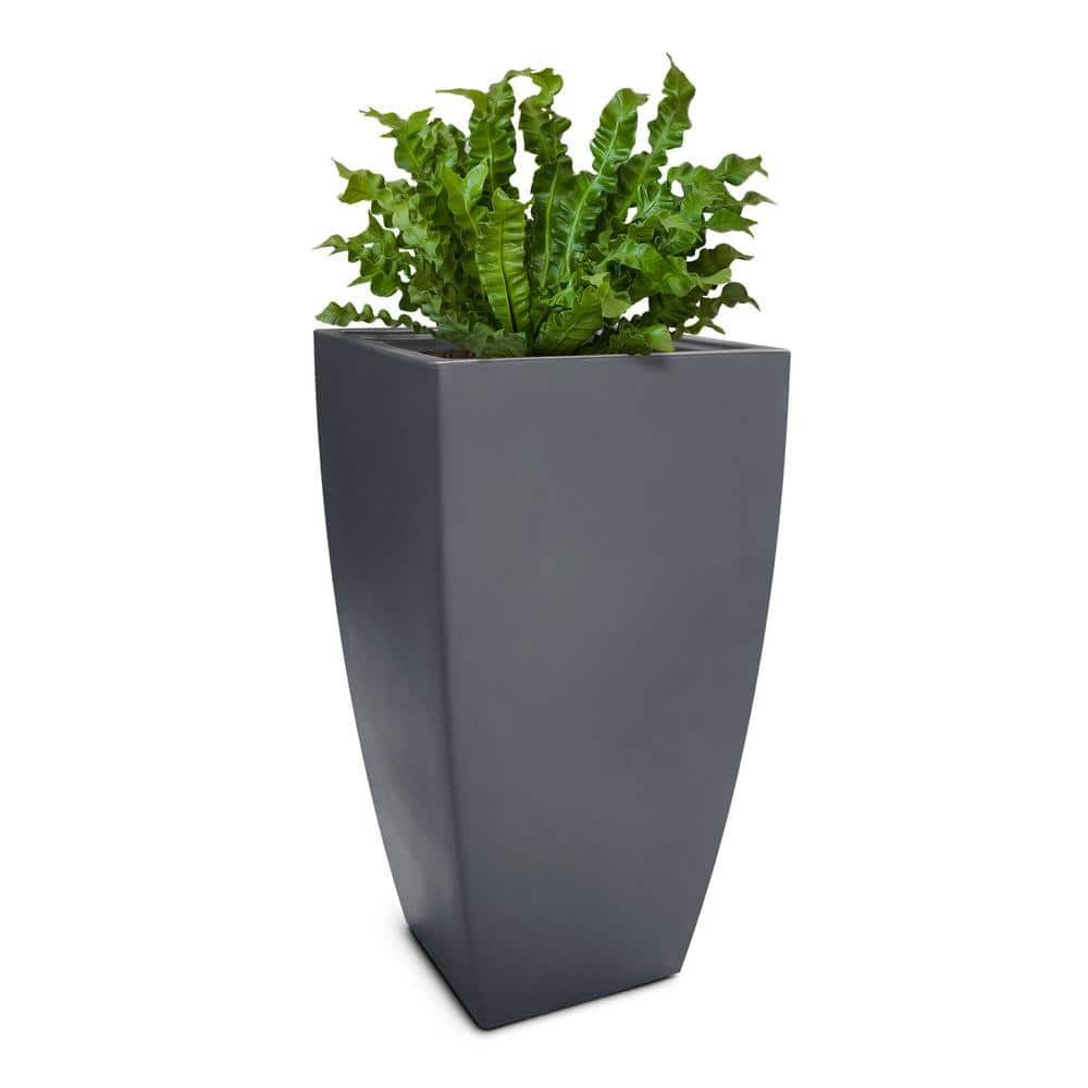 Mayne Kobi 38 in. Tall Graphite Grey Self-Watering Polyethylene Planter 8888-GRG