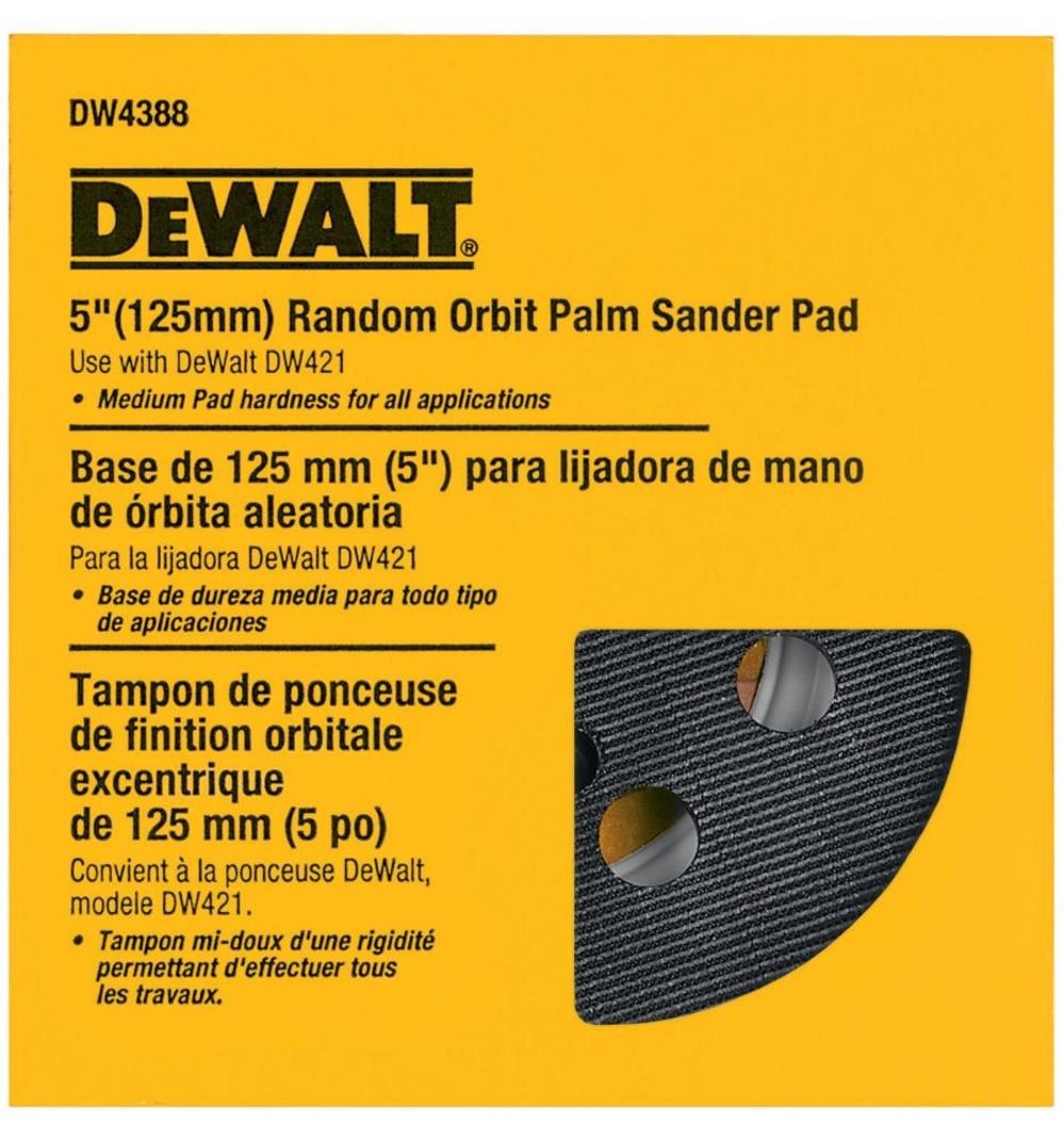 DEWALT 5-in 8-Hole Hook and Loop Pad DW4388 from DEWALT