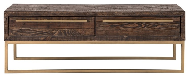 Bowery Hill Wood Coffee Table in Smokey Taupe   Contemporary   Coffee Tables   by Homesquare  Houzz