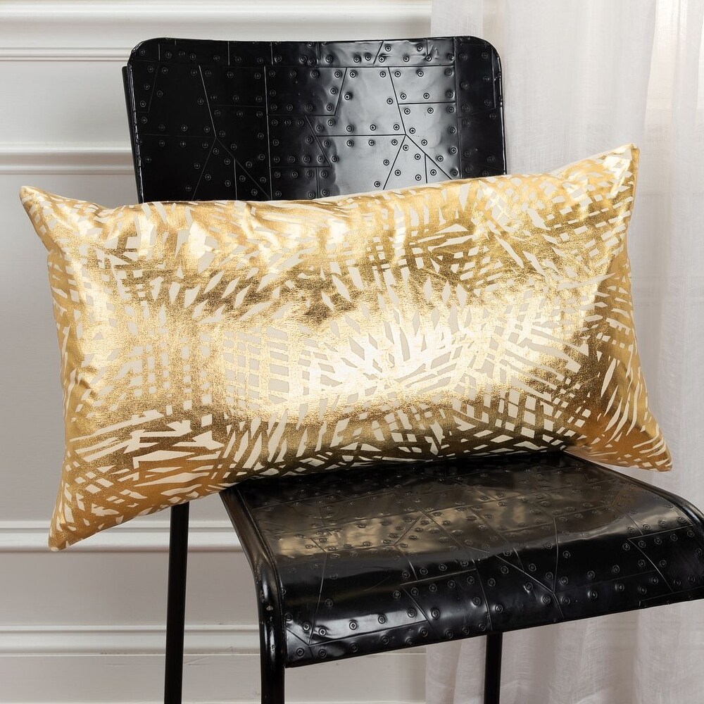 Gold Abstract Decorative Pillow