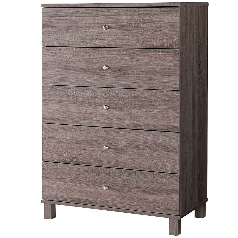 FC Design Dark Taupe Chest with 5 Drawers