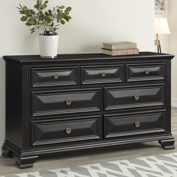 Roundhill Furniture Renova Vintage Black Wood Panel Bedroom Set - - 31294038