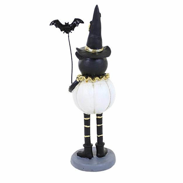 Halloween Standing Pumpkin Costume One Figurine 10 5 Inches Bats Polyresin Multicolored