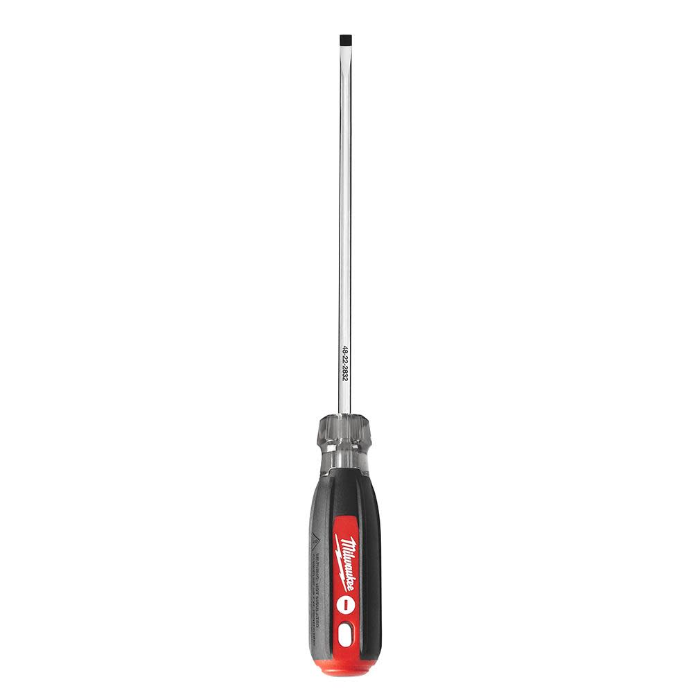 Milwaukee 3/16 in. Cabinet - 6 in. Cushion Grip Screwdriver 48-22-2832 from Milwaukee