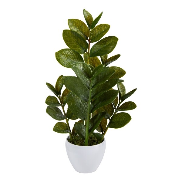 22 Zamioculcas Artificial Plant in White Planter