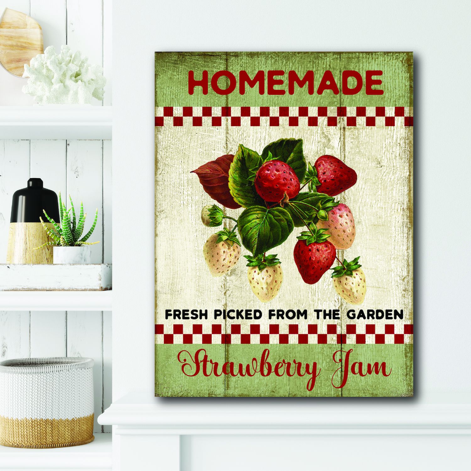 COURTSIDE MARKET Strawberries Canvas Wall Art