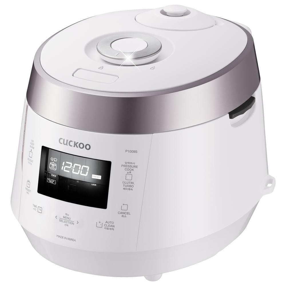 Cuckoo 10-Cup High Pressure Rice Cooker in White CRP-P1009SW