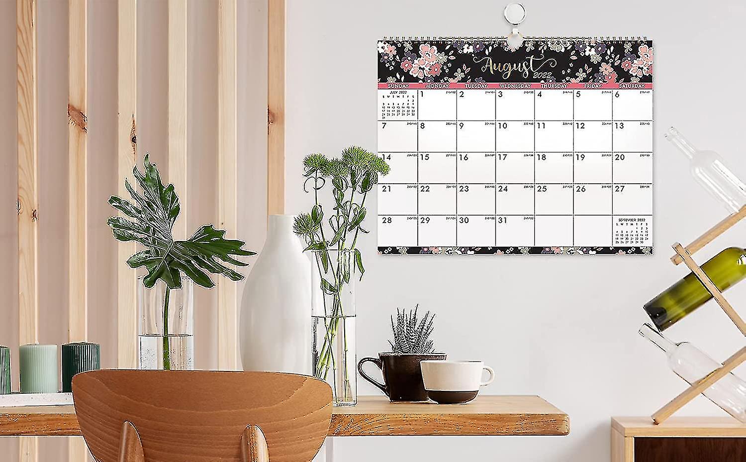 2021-2022 Calendar - 18 Monthly Wall Calendar With Spiral Twin-wire Binding and