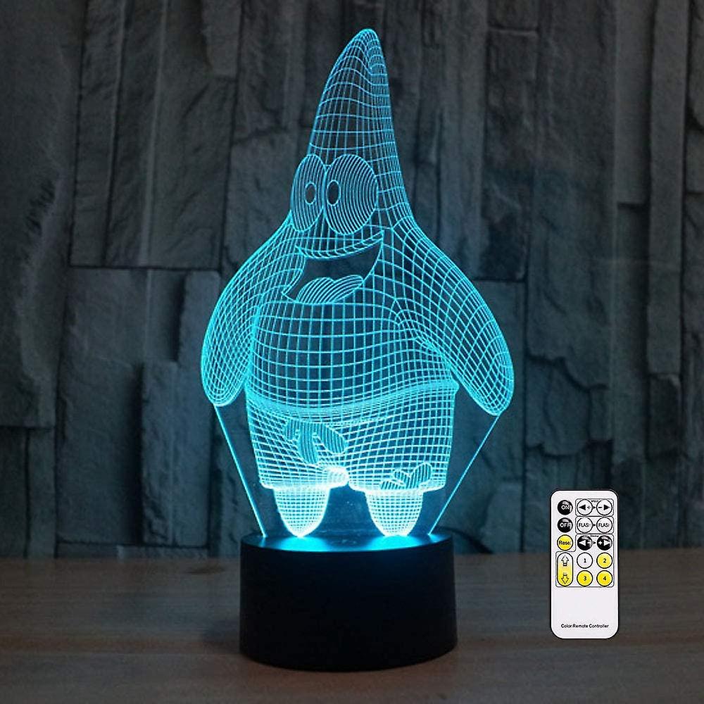 3d Optical Illusion Friends Sensor Night Light With Smart Touch and Remote 7 Colors Change Dimmable Function Atmosphere Lamp For Kids Friends Birthdays