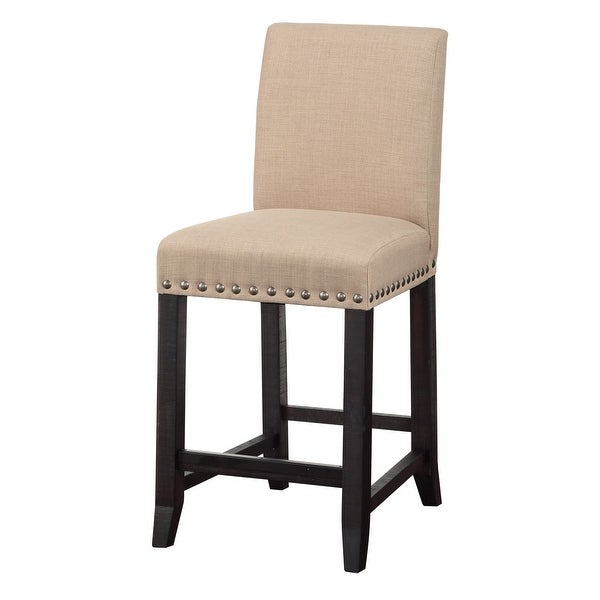 Yosemite Upholstered Kitchen Counter Stool in Cafe (set of 2)