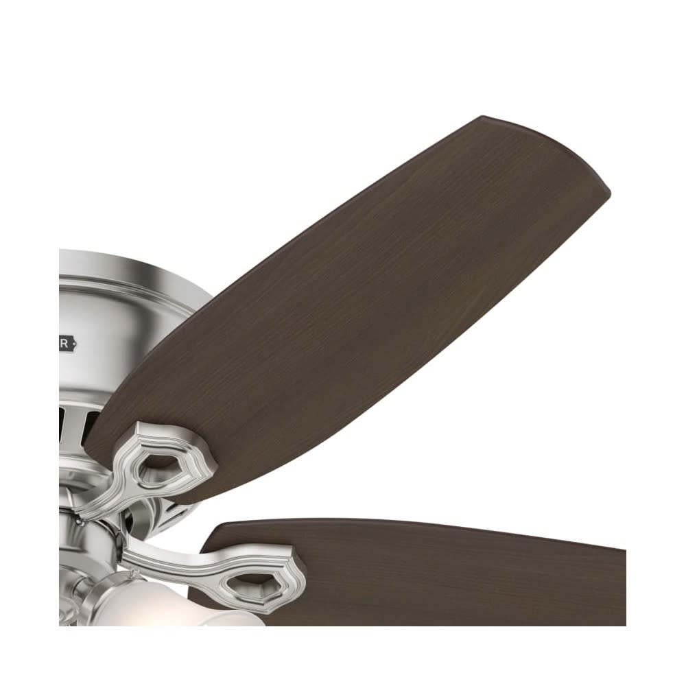 Hunter Builder Ceiling Fan 52 Brushed Nickel Brazilian Cherry ;