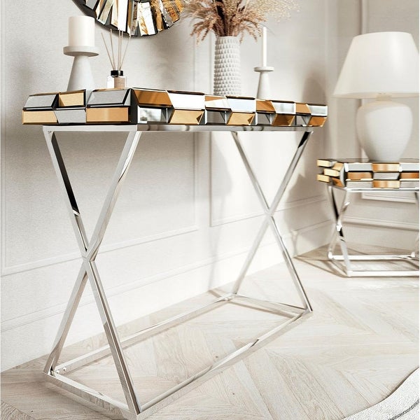 Glam Console Table with Mirror