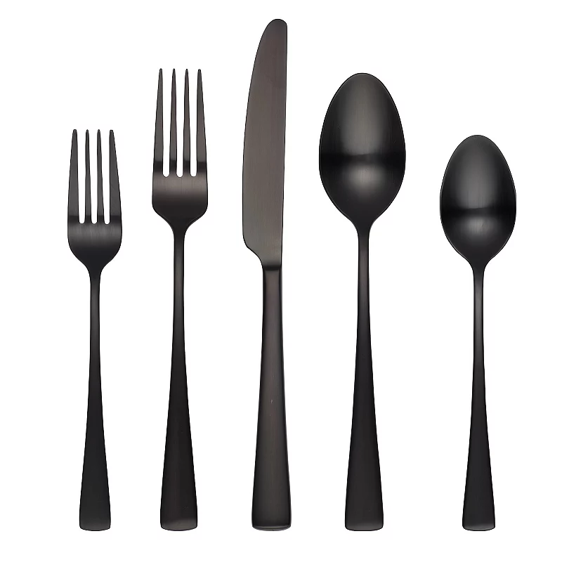 Cambridge Cerys Black Satin 20-pc. Flatware Set