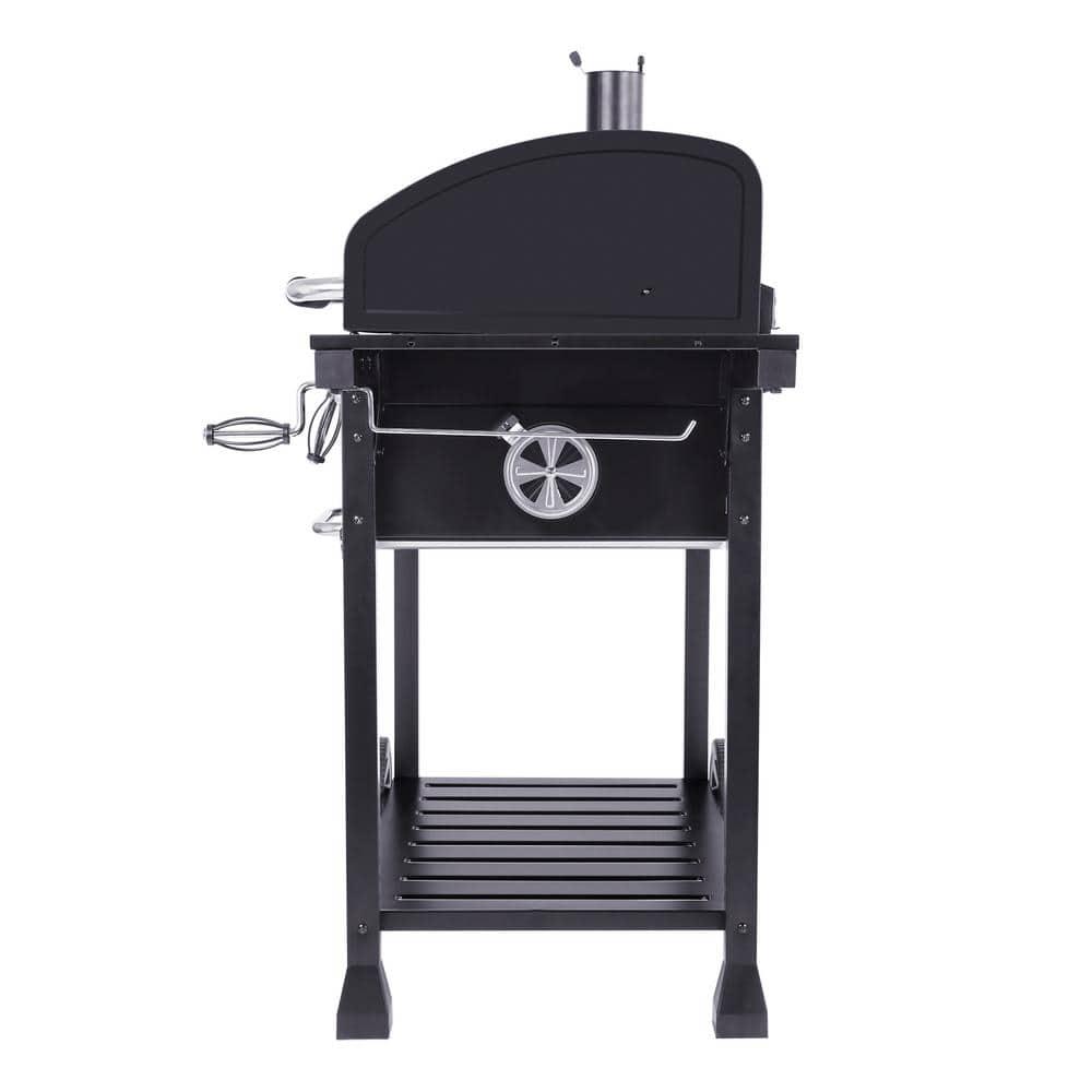 Royal Gourmet Deluxe 30 in Charcoal Grill BBQ Smoker Picnic Camping Patio Backyard Cooking Black