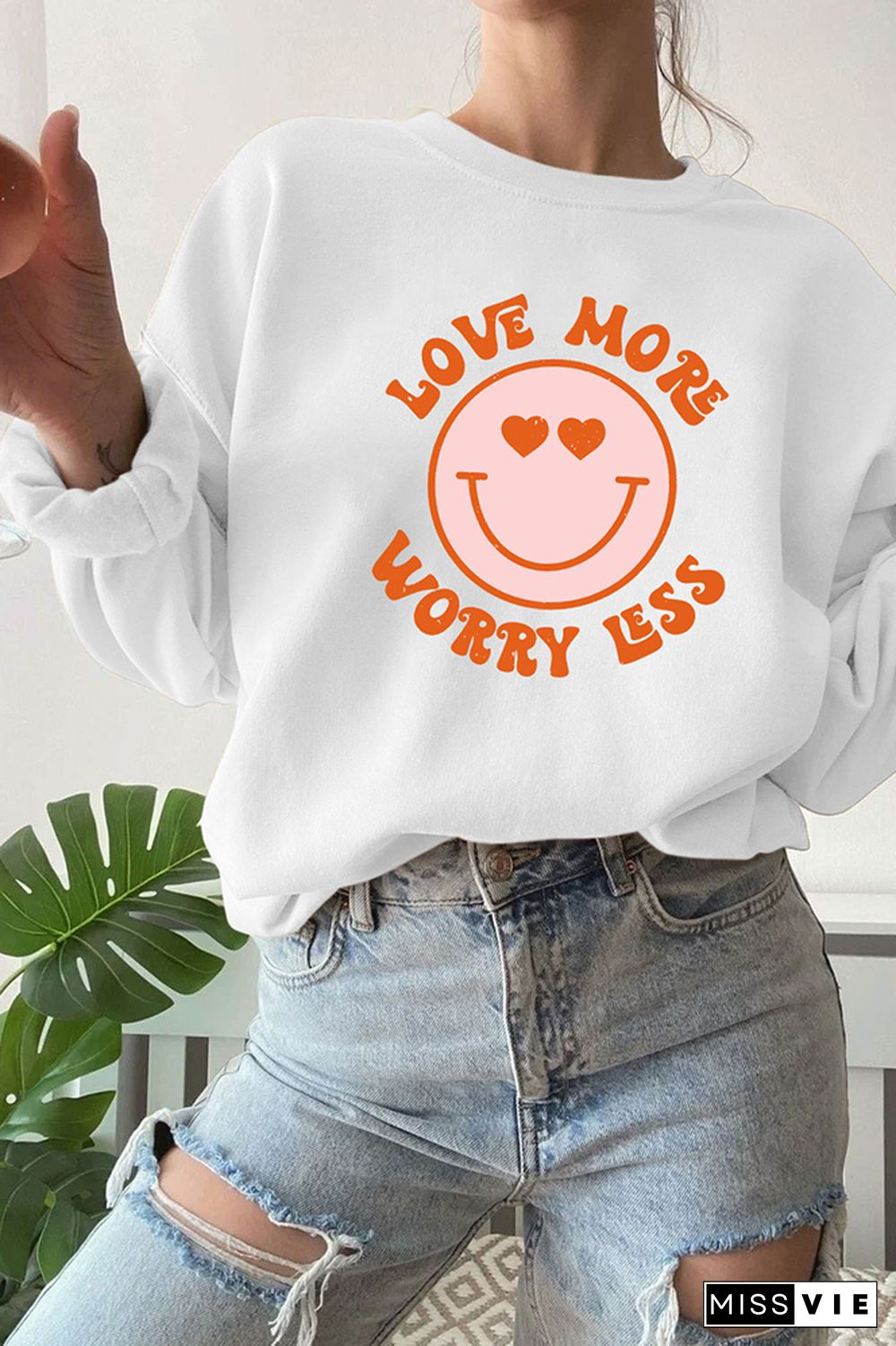 Hippie Smile Valentines Day Sweatshirt Wholesale