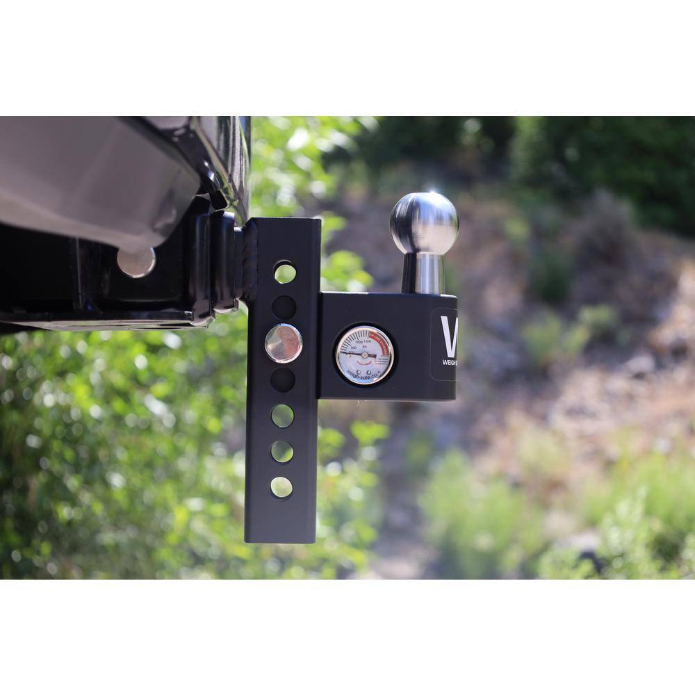 Weigh Safe 8 in. Steel Adjustable Trailer Hitch Ball Mount for 2 in. Receiver wWeight Scale for Sway Prevention - 12500 lbs. GTW AWS8-2