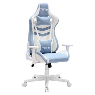 Techni Sport TS86 Blue Ergonomic Pastel Fabric Gaming Chair with Adjustable Arms RTA-TS86-BL