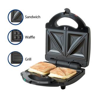 Premium LEVELLA 3-in-1 760 W Black Sandwich Maker PSM270