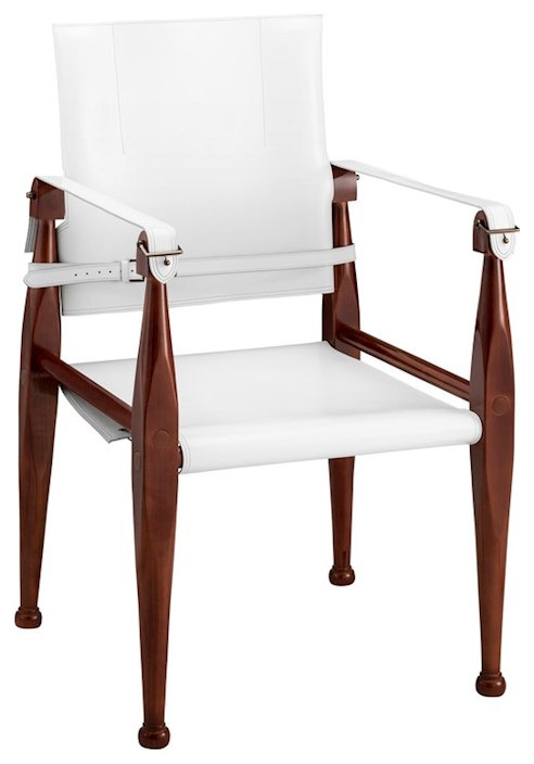 Authentic Models Bridle Campaign Chair  Honey/White   Transitional   Armchairs And Accent Chairs   by shop box  Houzz