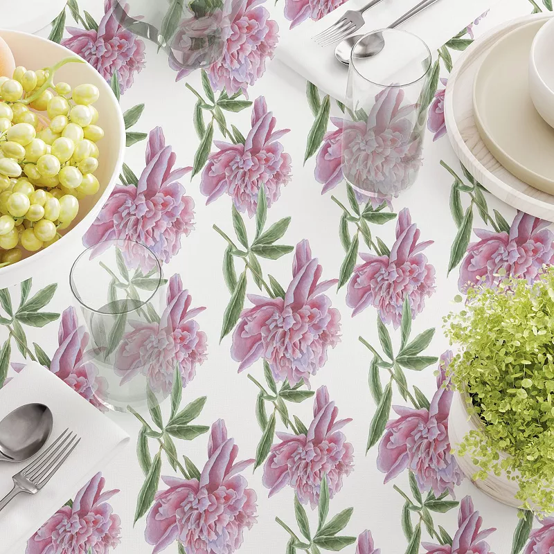 Square Tablecloth， 100% Cotton， 52x52， Floral 194