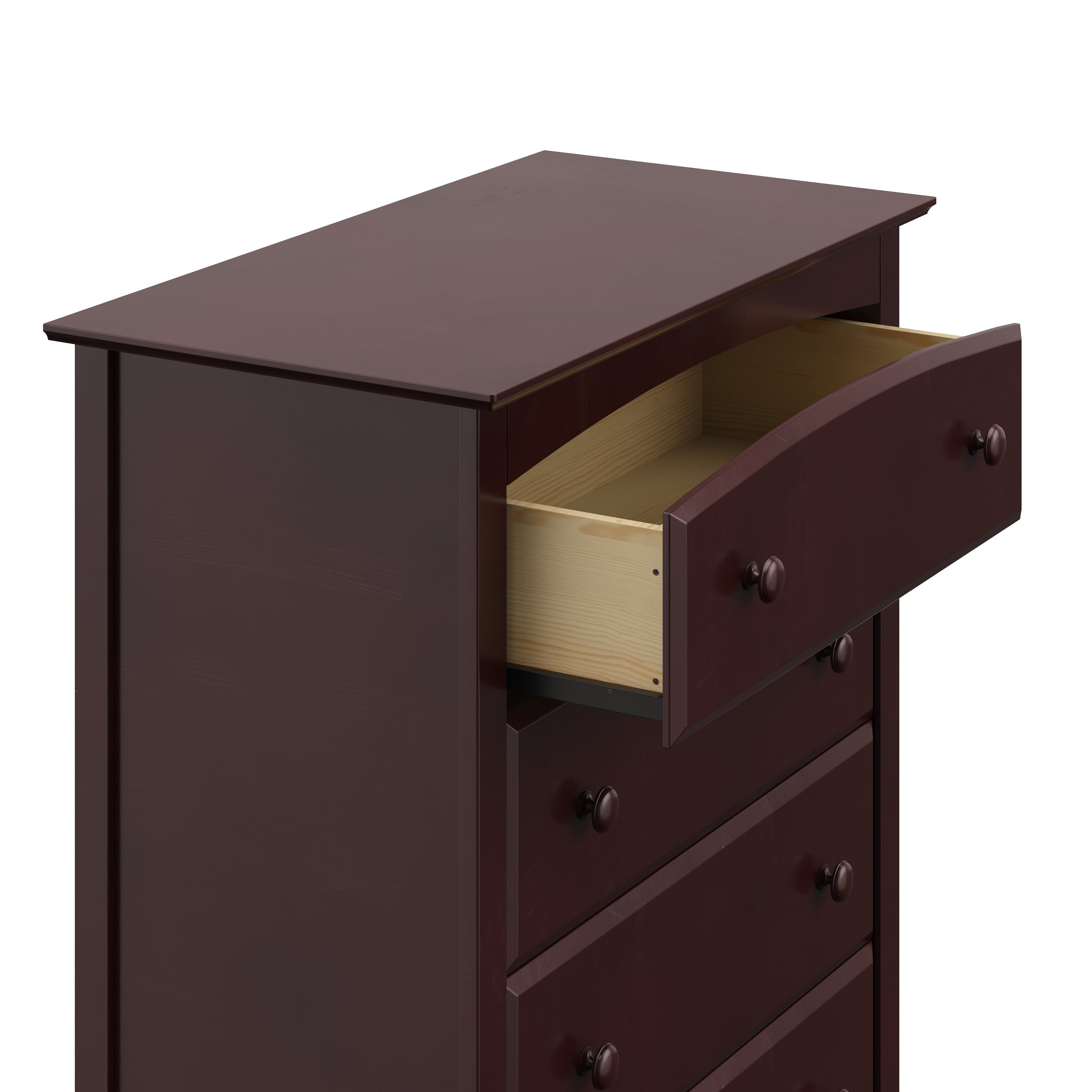 Storkcraft Kenton 5 Drawer Modern Vertical Dresser Espresso