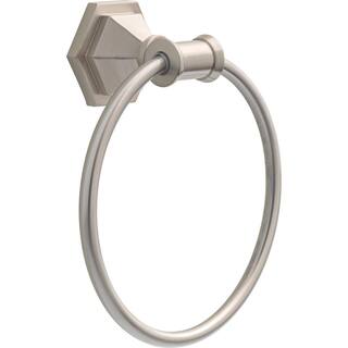 Delta Grandover Towel Ring in SpotShield Brushed Nickel GDR46-BN