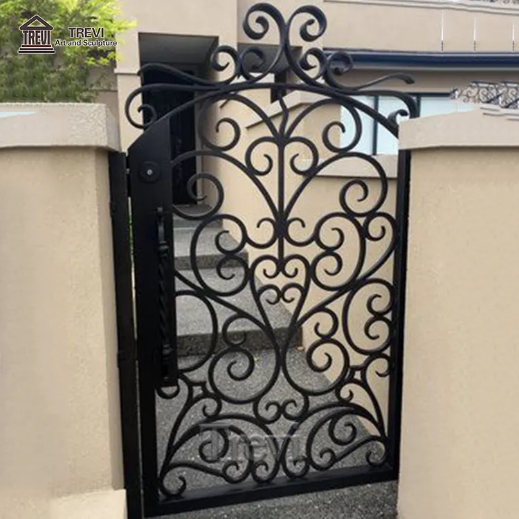 Outdoor Modern Wrought Iron Small Main Gate Design Metal Single Door for Sale