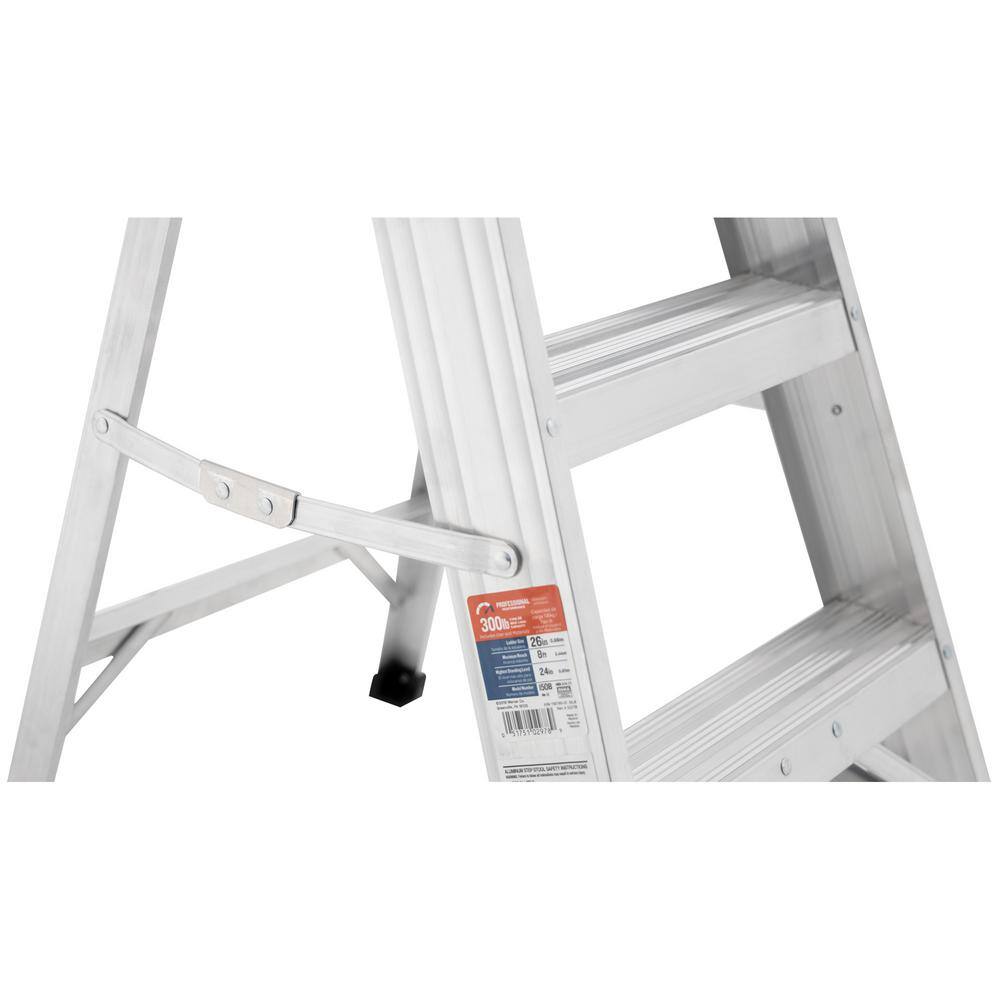 Werner 2 ft. Aluminum Step Ladder (8 ft. Reach Height) with 300 lbs. Load Capacity Type IA Duty Rating 150B