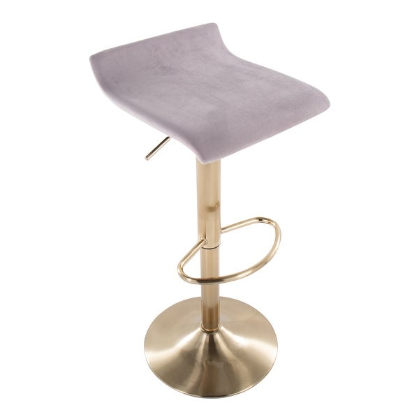 Silver Orchid Tower Ale Brushed Gold Adjustable Bar Stool (Set of 2)