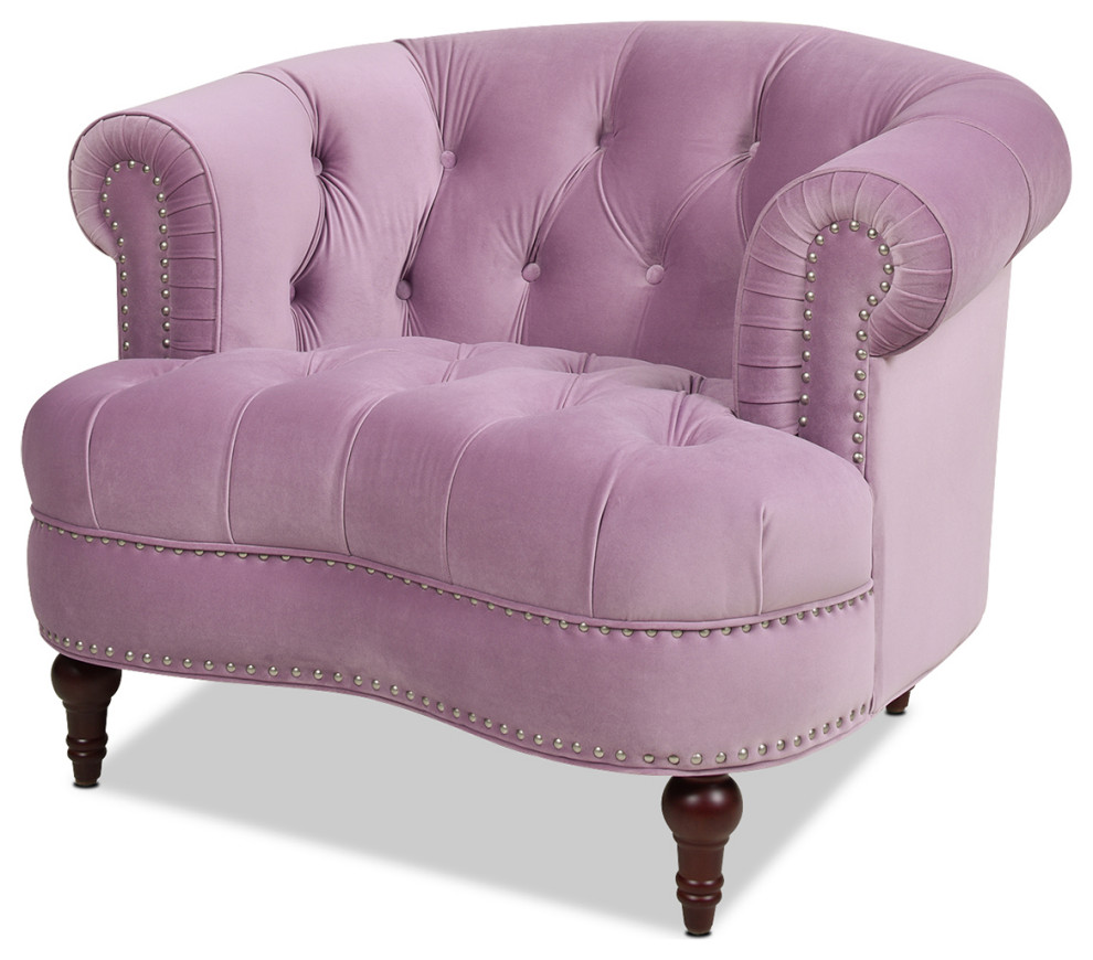 La Rosa 42 quotChesterfield Tufted Accent Chair   Eclectic   Armchairs And Accent Chairs   by Jennifer Taylor Home  Houzz