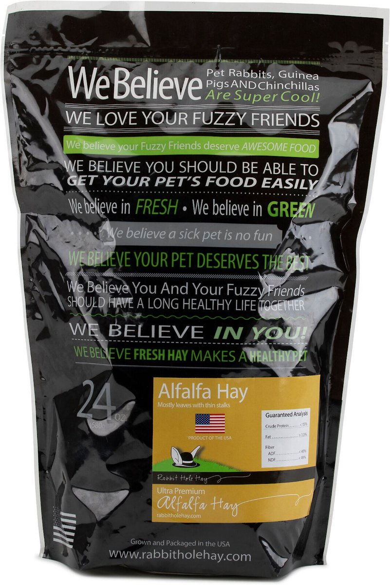 Rabbit Hole Hay Ultra Premium， Hand Packed Alfalfa Hay Small Pet Food