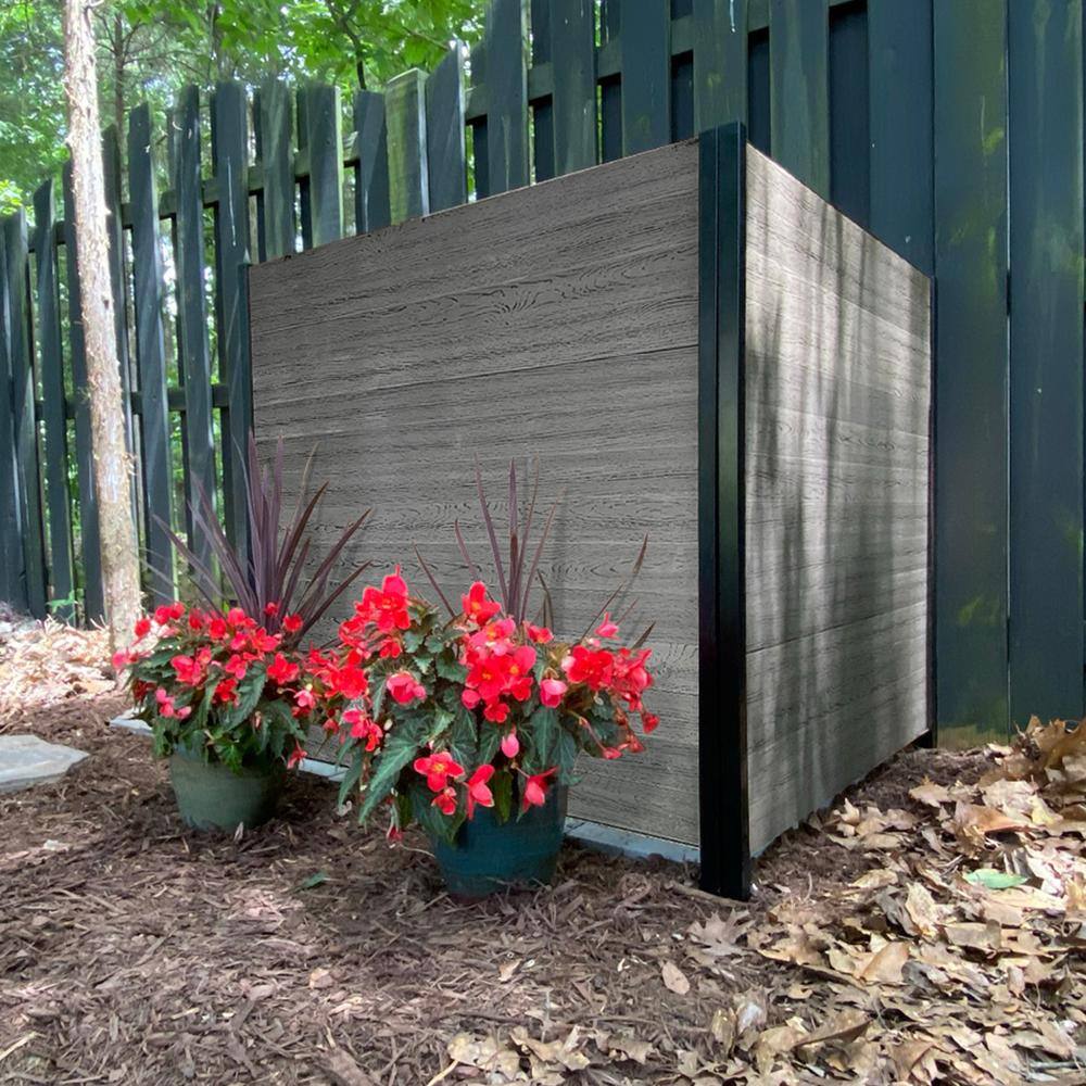 Enclo Privacy Screens Lincoln 3.5 ft x 3.6 ft. Charcoal Vinyl Screen Kit (2-Pack) EC18002