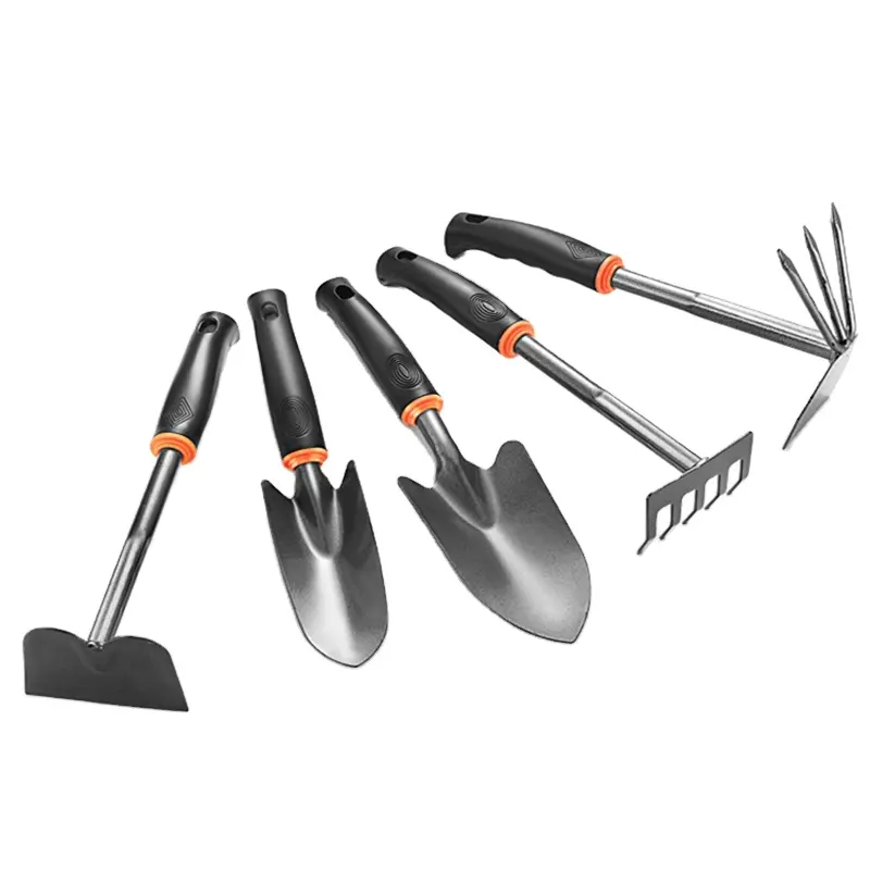 High Quality 5 Piece Customize Gift Carbon Steel Trowel Digging Hoe Garden Hand Tool Set