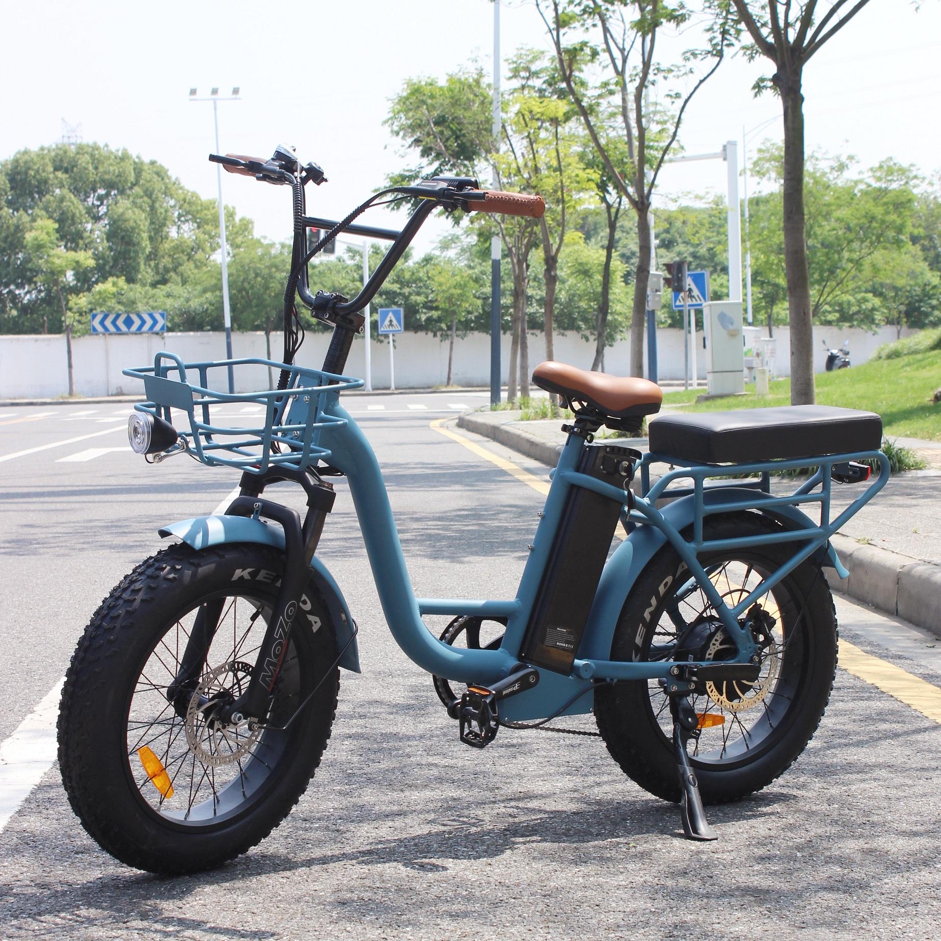 2023 Cheap fat tire electric bike moped bike lithium battery cargo city e bike with rack