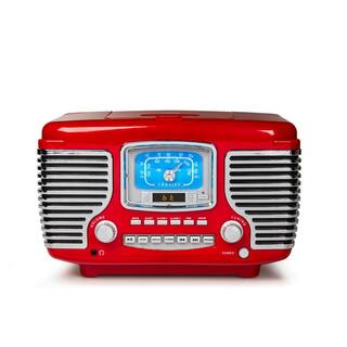 Crosley Corsair Radio Cd Player in Red CR612B-RE